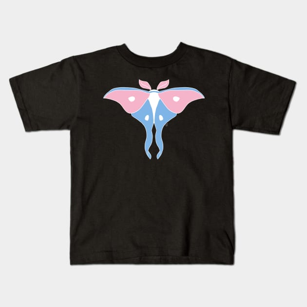 Trans luna moth Kids T-Shirt by AlexTal